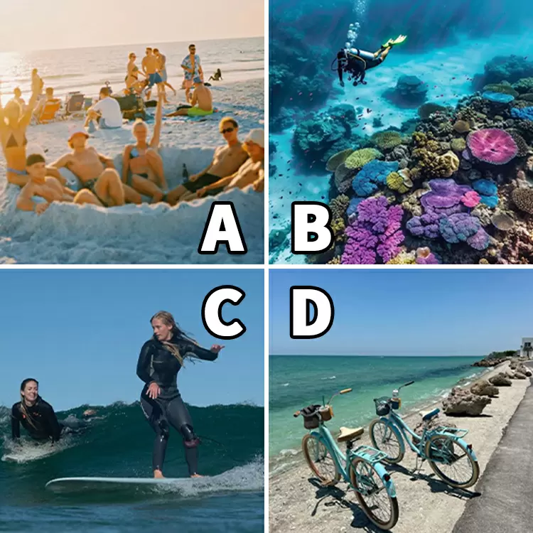 What's the first thing you'd do on a beach holiday?